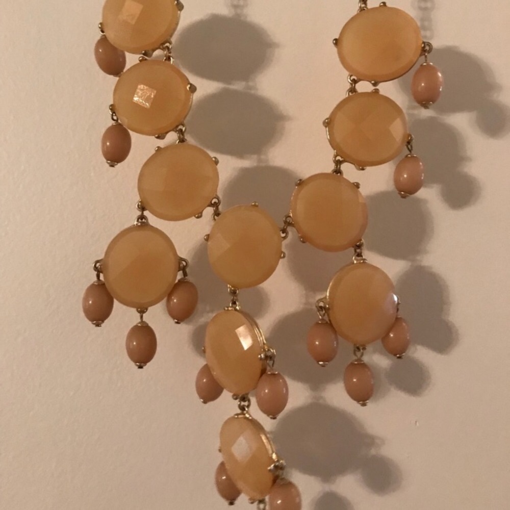 J crew bib necklace tan new